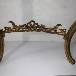 Napoleon III console in gebeeldhouwd verguld hout, Carrara marmeren tablet 1930s