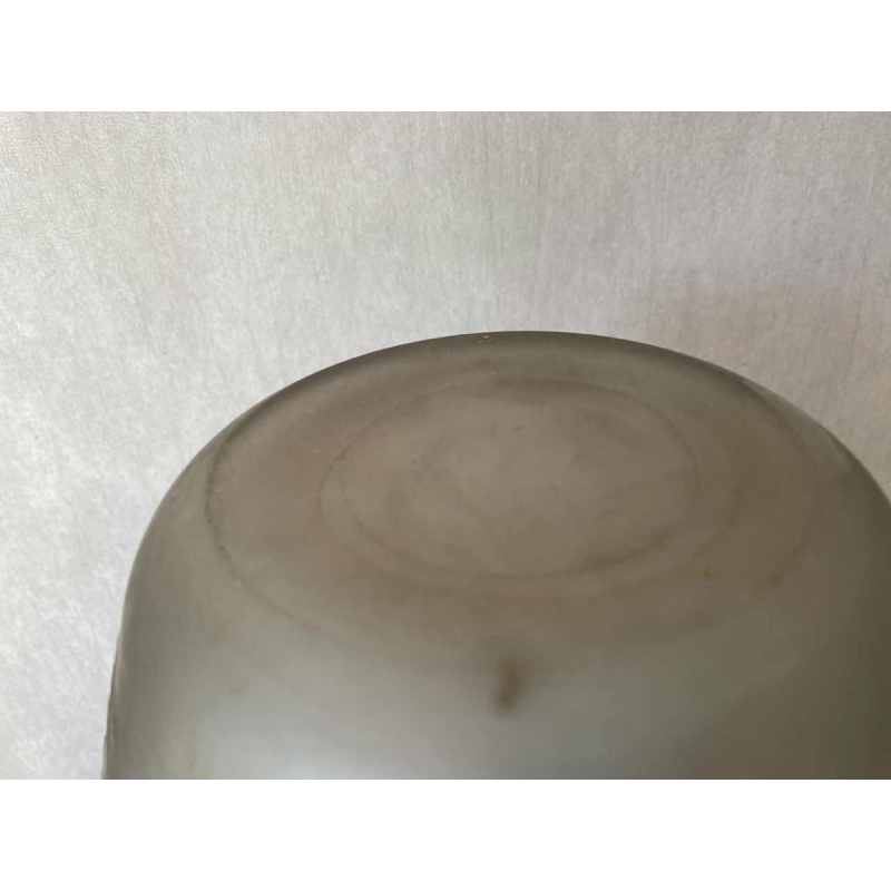 LEGRAS large Art Deco glass vase with engraved and enameled decoration