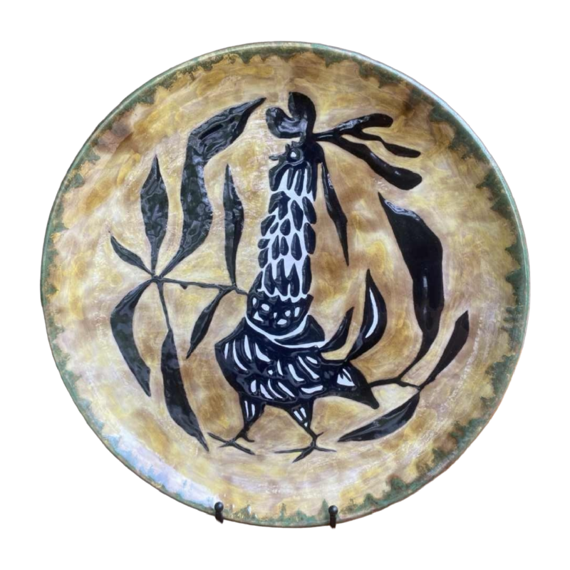 Large dish signed Jean Lurçat Sant Vicens