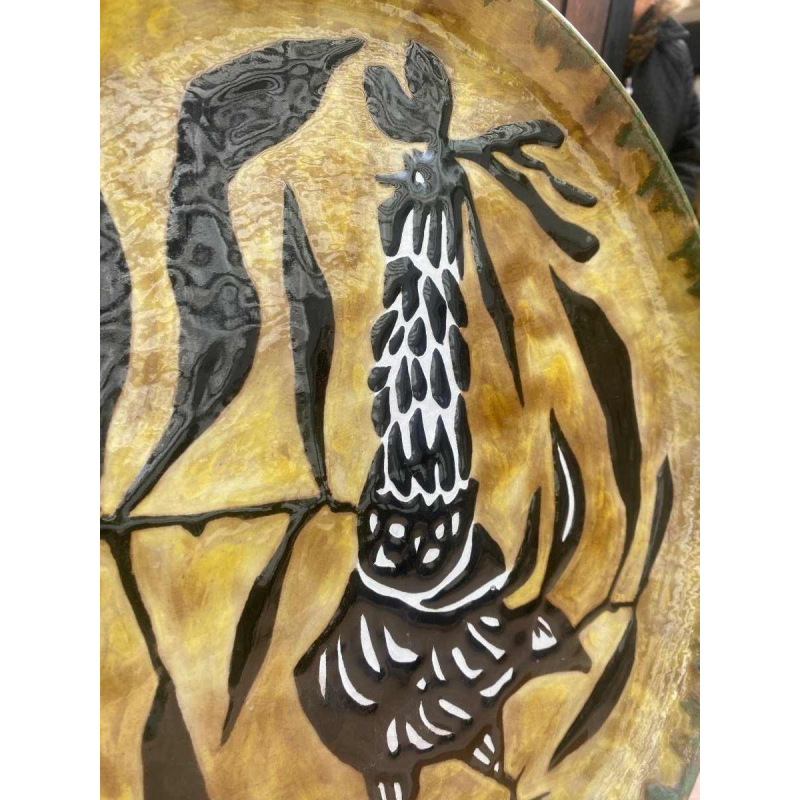 Large dish signed Jean Lurçat Sant Vicens