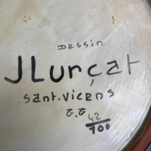 Grand plat signé Jean Lurçat Sant Vicens