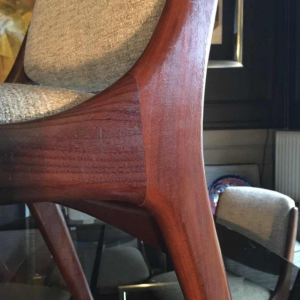 Mahjongg Vlaardingen Holland, Séries 6 chaises Design Scandinave en Teck, 1965