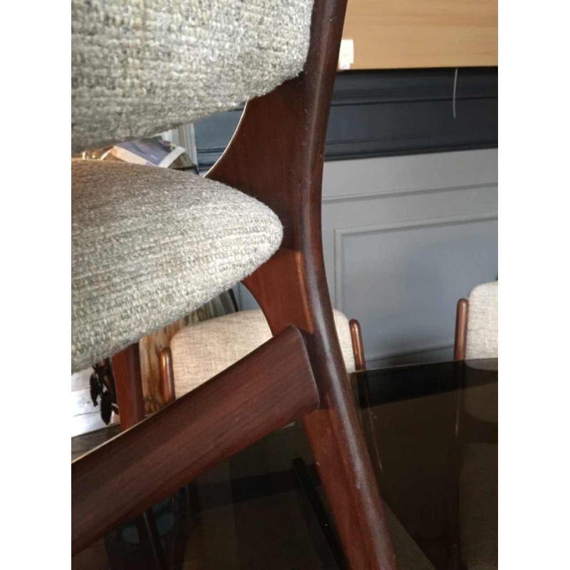 Mahjongg Vlaardingen Holland, Set of 6 Scandinavian Teak Design chairs, 1965