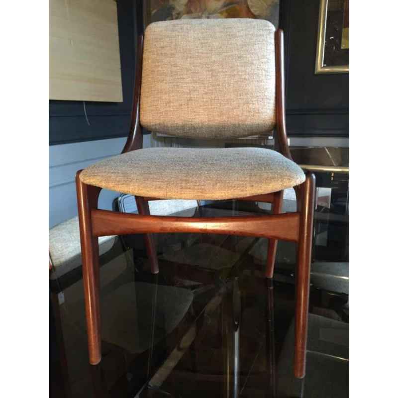 Mahjongg Vlaardingen Holland, Set of 6 Scandinavian Teak Design chairs, 1965