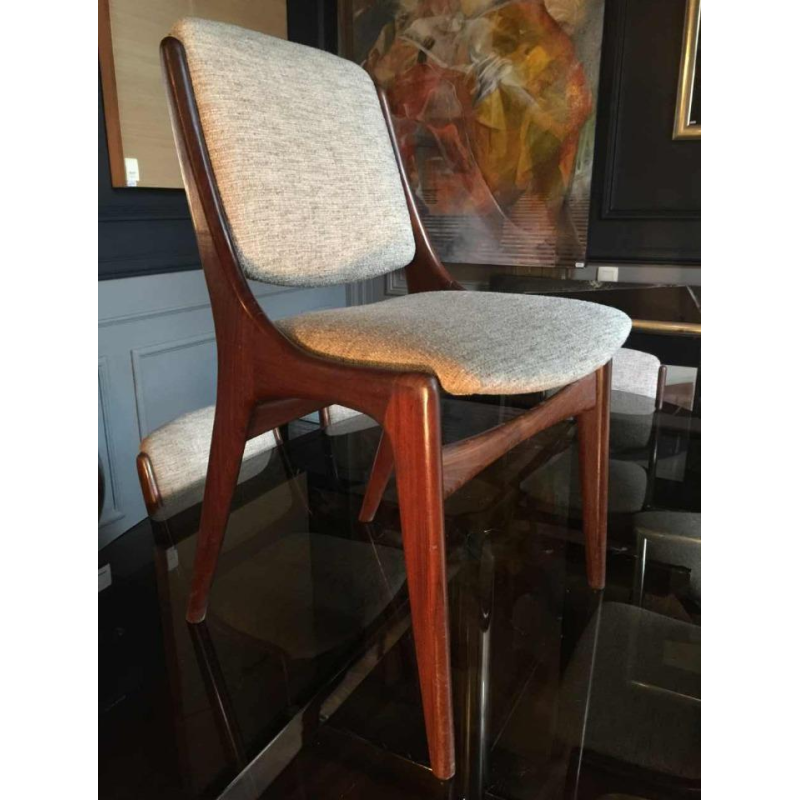 Mahjongg Holland, Serie van 6 Scandinavische Teak Design stoelen, 1965