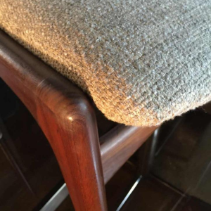 Mahjongg Vlaardingen Holland, Séries 6 chaises Design Scandinave en Teck, 1965