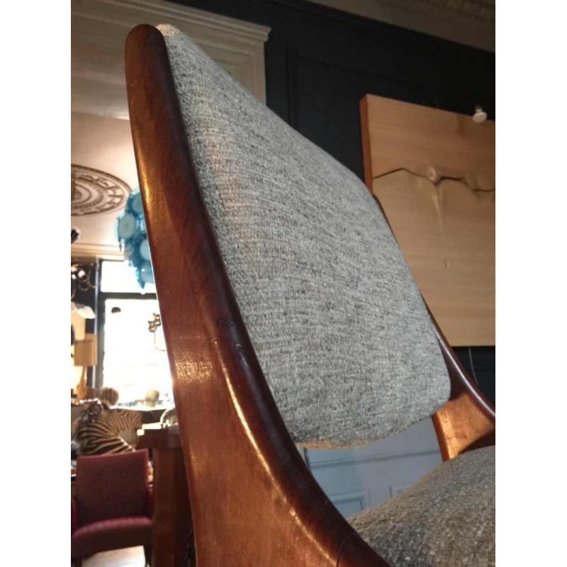 Mahjongg Vlaardingen Holland, Séries 6 chaises Design Scandinave en Teck, 1965