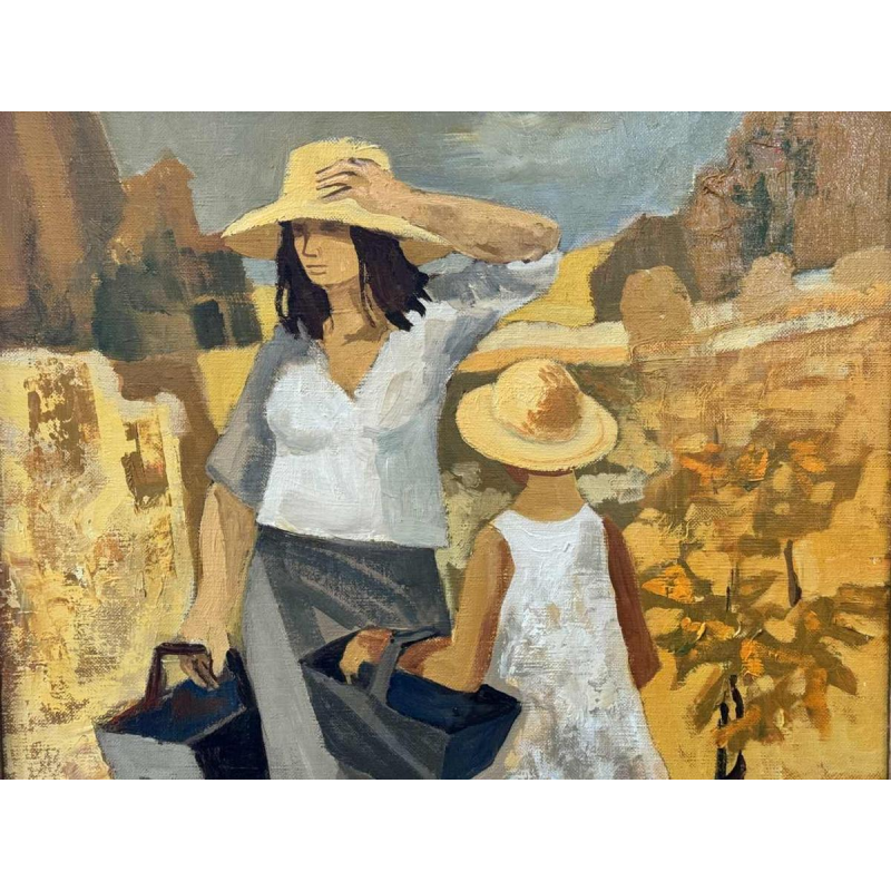 Jean Abadie « Les vendangeuses » peinture huile sur toile
