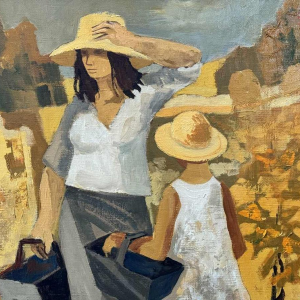 Jean Abadie « Les vendangeuses » peinture huile sur toile