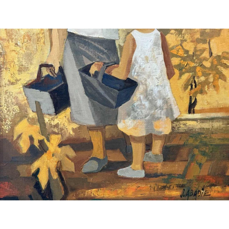 Jean Abadie “ Les vendangeuses “ olieverf op doek
