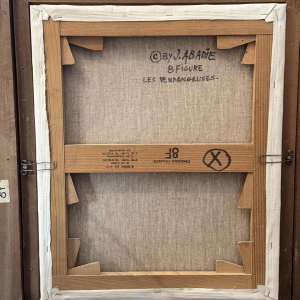 Jean Abadie « Les vendangeuses » peinture huile sur toile