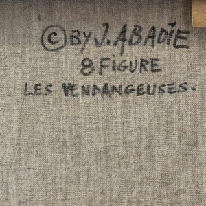 Jean Abadie « Les vendangeuses » peinture huile sur toile