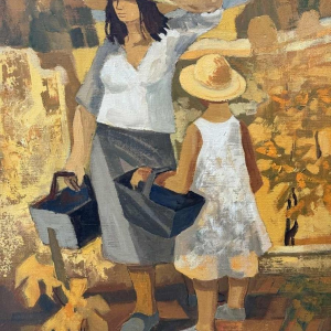 Jean Abadie « Les vendangeuses » peinture huile sur toile
