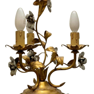 Florentine vintage lamp Rivolta Paralumi Milano - gilded & silvered metal - Italy