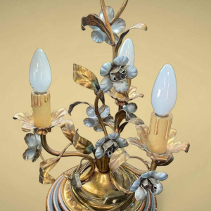 Florentijnse vintage lamp Rivolta Paralumi Milano - verguld & verzilverd metaal - Italië