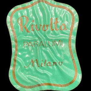 Florentijnse vintage lamp Rivolta Paralumi Milano - verguld & verzilverd metaal - Italië