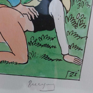 Jan Bucquoy “La vie sexuelle de Tintin“ planche N°21 originale aquarellée, 2018