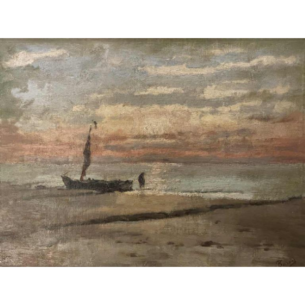 Théodore BARON (1840-1899): « Marine » (rare)