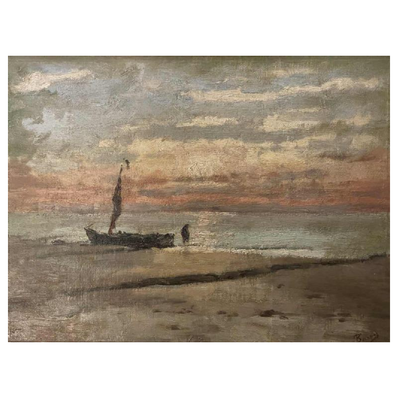 Théodore BARON (1840-1899): « Marine » (rare)
