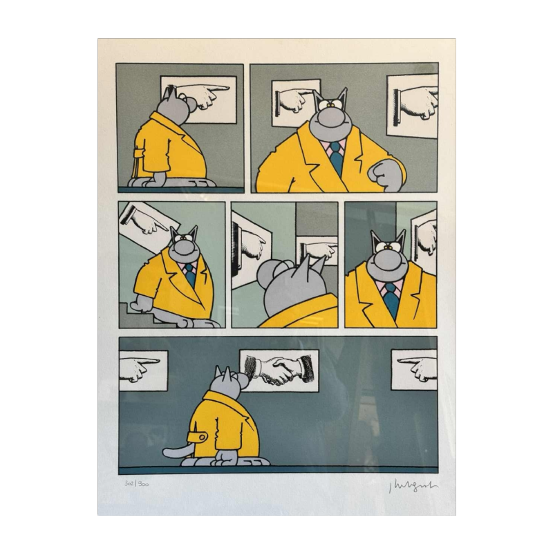 Philippe GELUCK: “La bonne direction“ numbered estampe limited edition