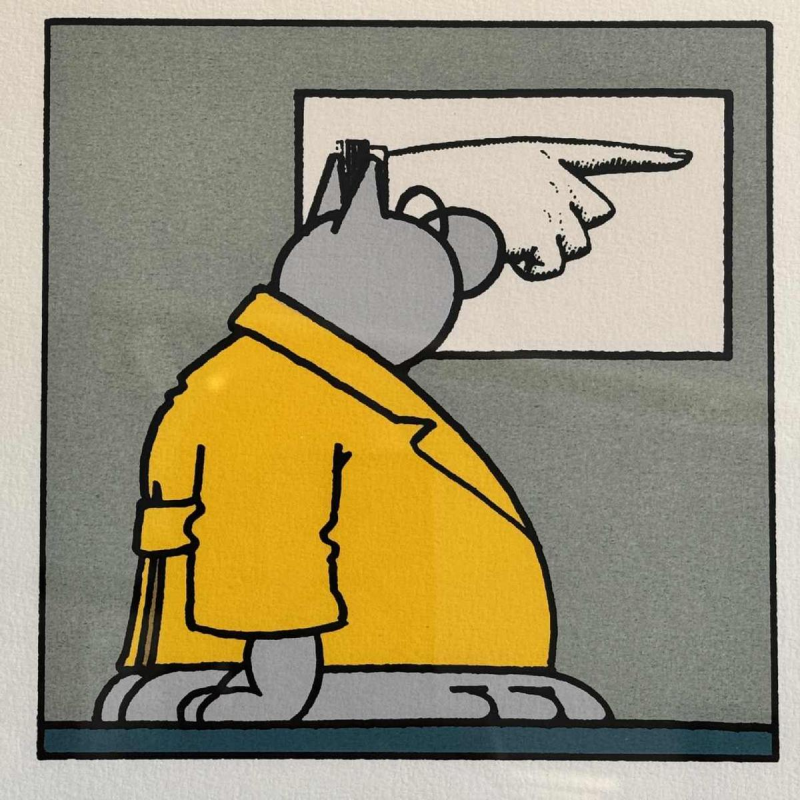 Philippe GELUCK: “La bonne direction“ numbered estampe limited edition