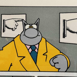 Philippe GELUCK: “La bonne direction“ genummerde gestempelde beperkte oplage