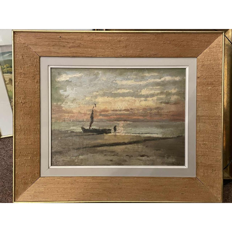 Théodore BARON (1840-1899): Marine (zeldzaam)