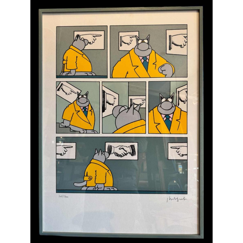 Philippe GELUCK: “La bonne direction“ numbered estampe limited edition