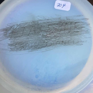 ETALEUNE pour Etling, vase Art Déco opalescent, décor floral stylisé, ca 1930