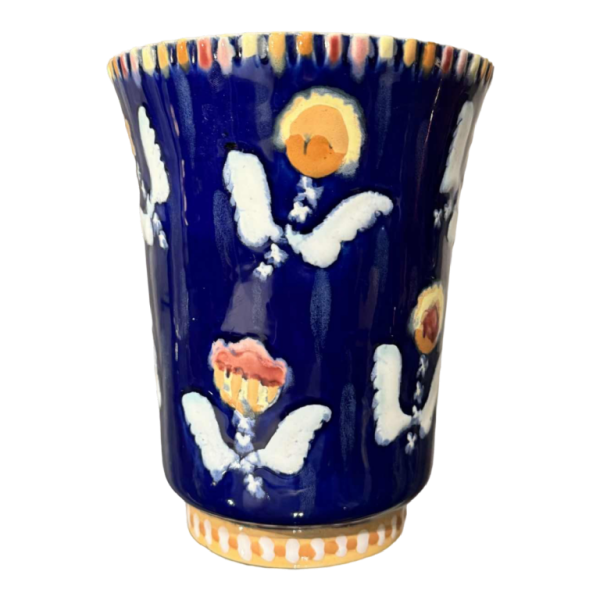 Ernest D'Hossche voor Boch Frères Kéramis BFK Studio d'Art, gres vaas D3087