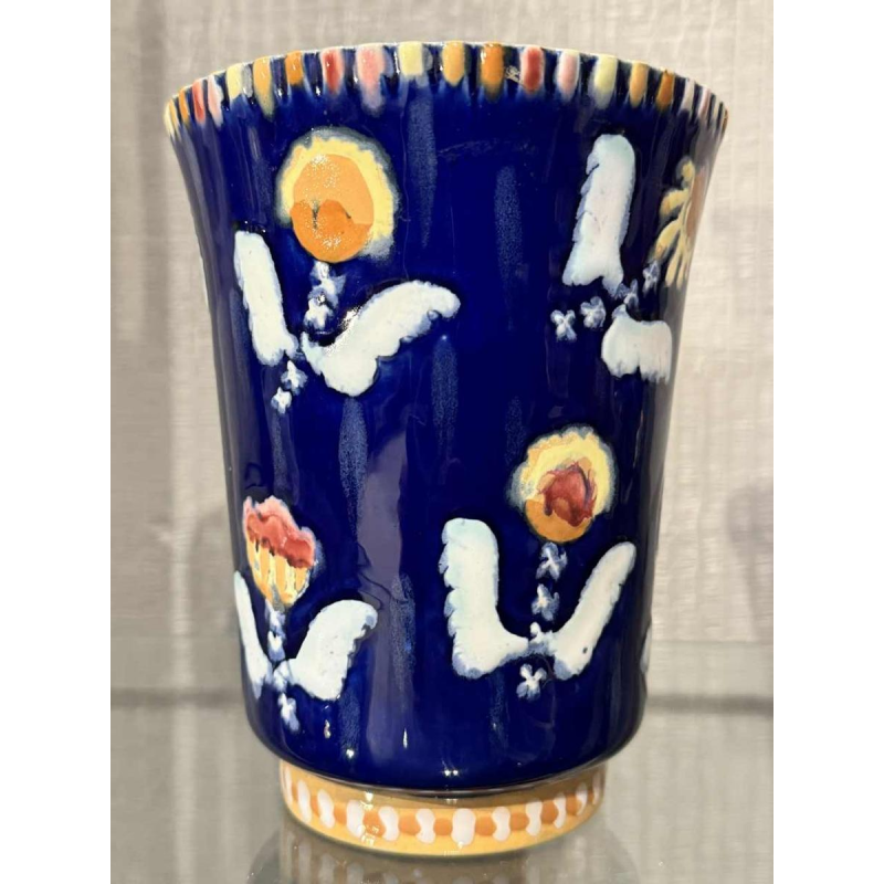 Ernest D'Hossche voor Boch Frères Kéramis BFK Studio d'Art, gres vaas D3087