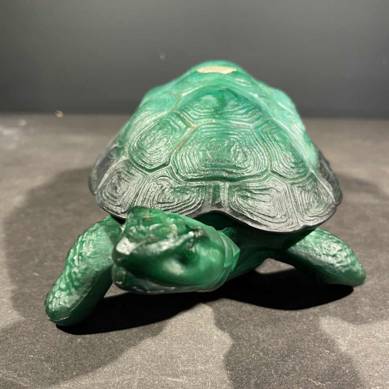 MARIO PETRUCCI " INGRID " Schlevogt Hoffmann, Sculpture Tortue Verre Art De´co