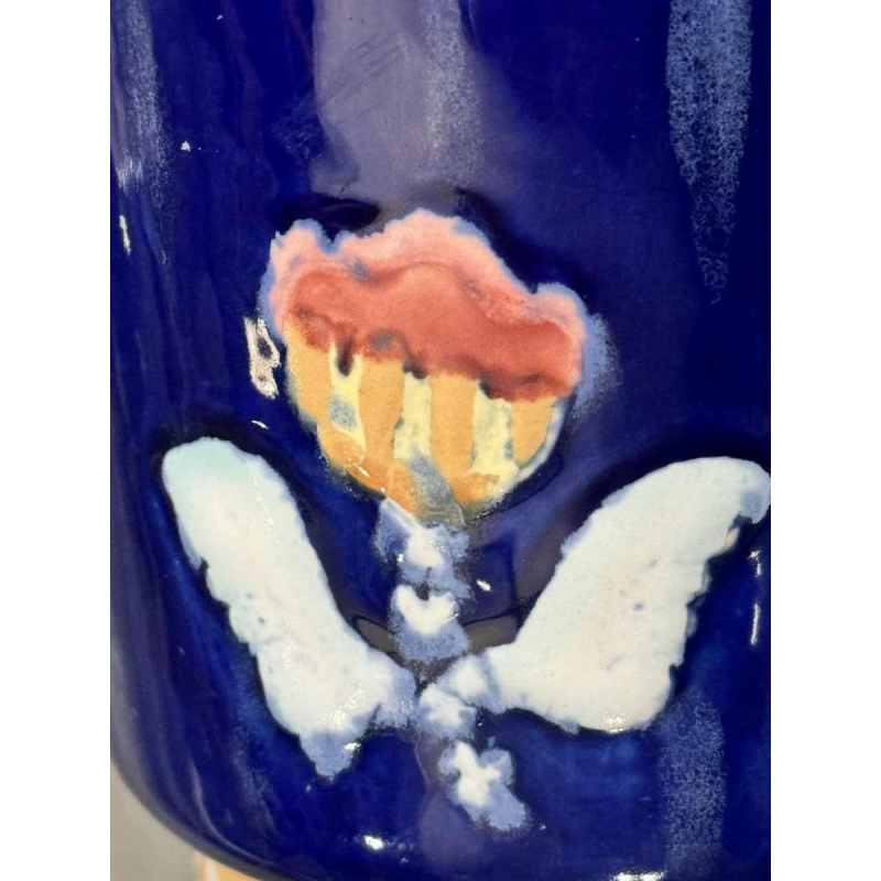 Ernest D'Hossche voor Boch Frères Kéramis BFK Studio d'Art, gres vaas D3087