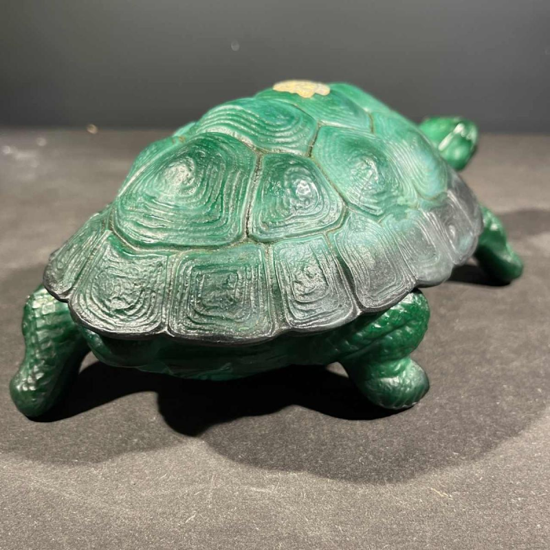 MARIO PETRUCCI " INGRID " Schlevogt Hoffmann, Sculpture Turtle Art Deco glass