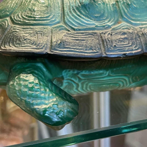 MARIO PETRUCCI " INGRID " Schlevogt Hoffmann, Sculpture Tortue Verre Art De´co