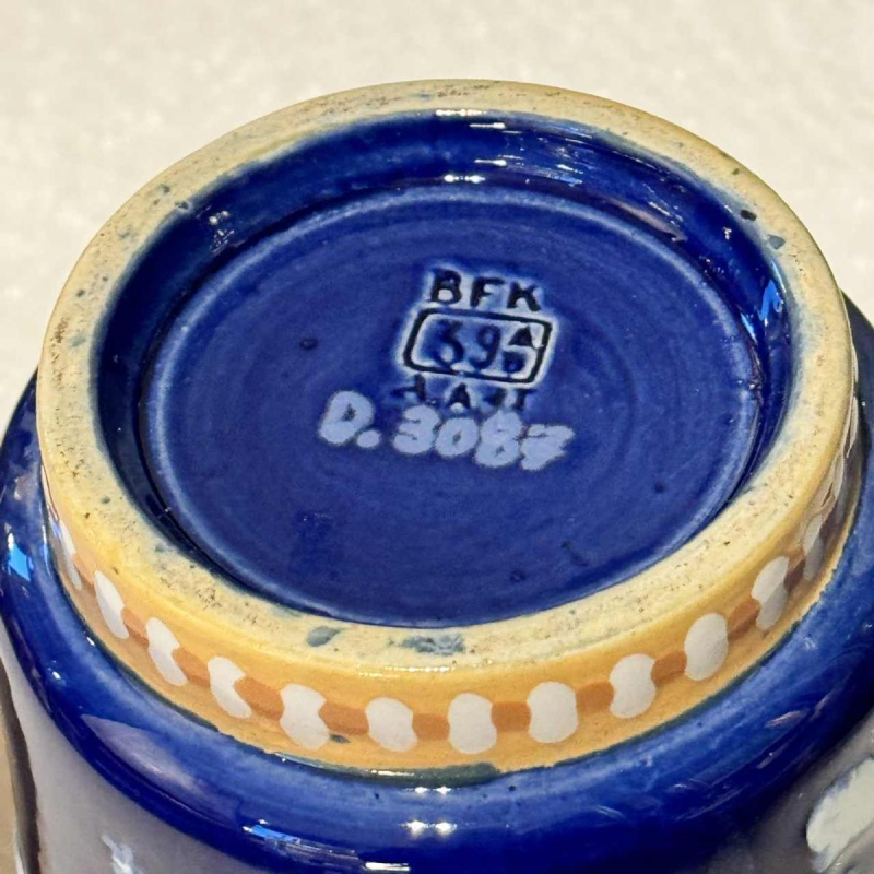 Ernest D'Hossche voor Boch Frères Kéramis BFK Studio d'Art, gres vaas D3087