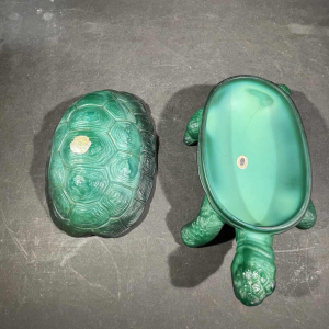 MARIO PETRUCCI " INGRID " Schlevogt Hoffmann, Sculpture Turtle Art Deco glass