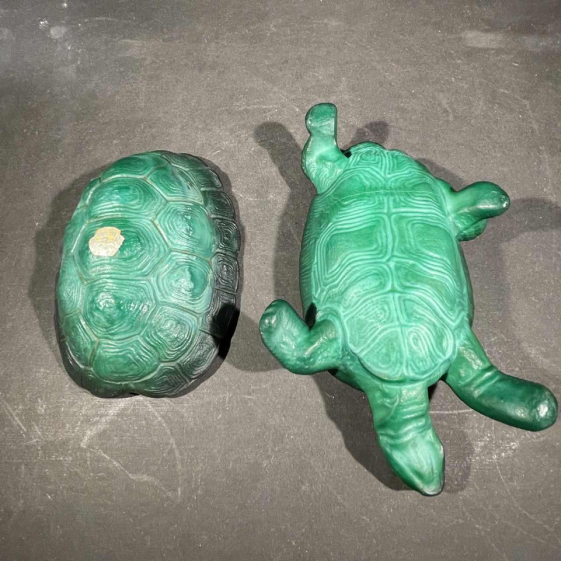 MARIO PETRUCCI " INGRID " Schlevogt Hoffmann, Sculptuur Turtle Art Deco glas