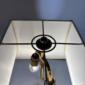 Paire de lampes Bouddha en fonte dorée - travail d'Asie du Sud-Est - XXe siècle