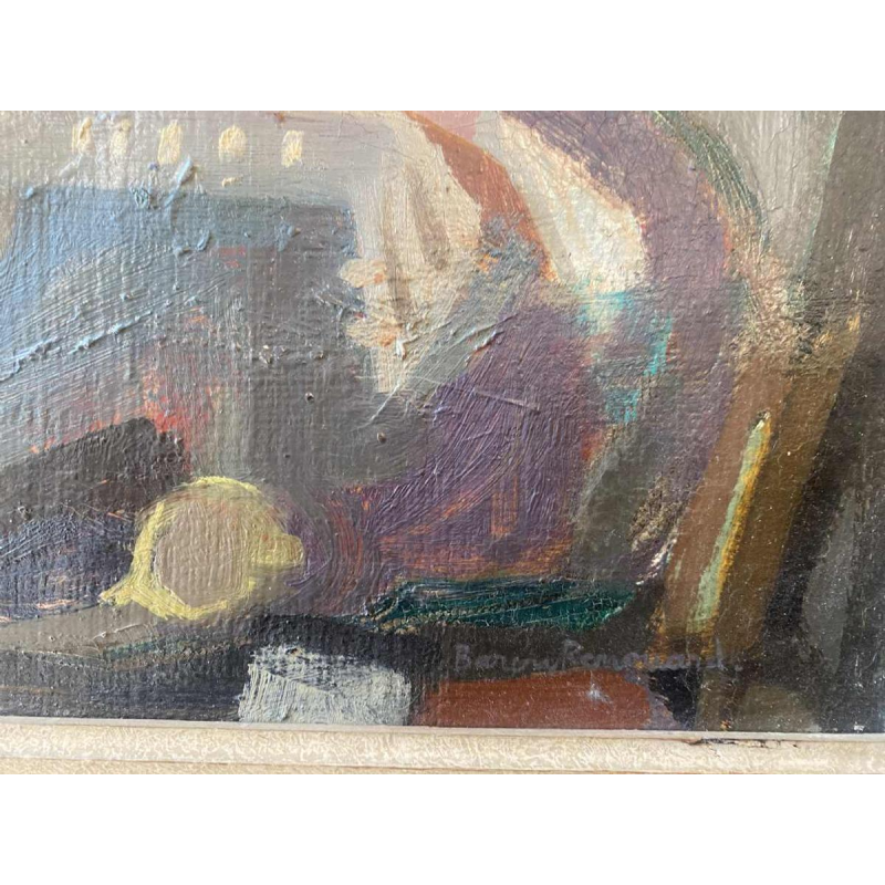 Oil on canvas signed Baron-Renouard