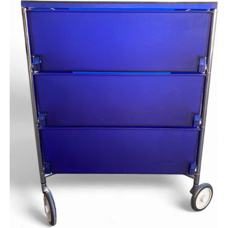 Kartell - “Mobil“ 3-drawer storage pedestal, cobalt blue, 1993 Design