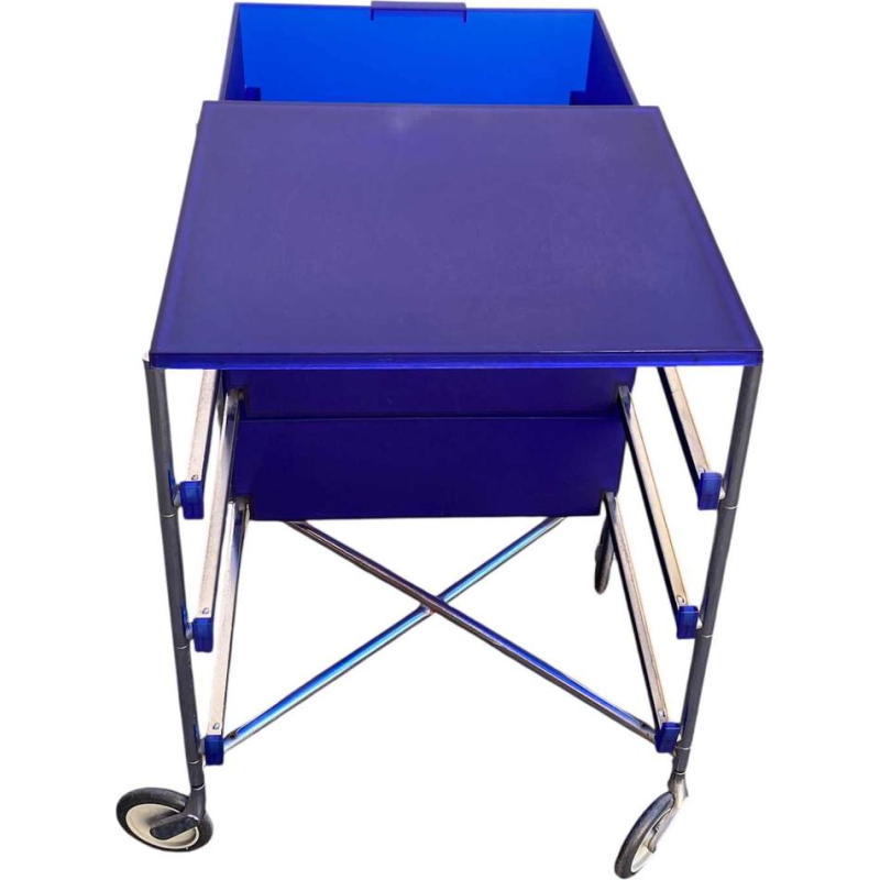 Kartell – Caisson de rangement “Mobil” 3 tiroirs, bleu cobalt, 1993 Design