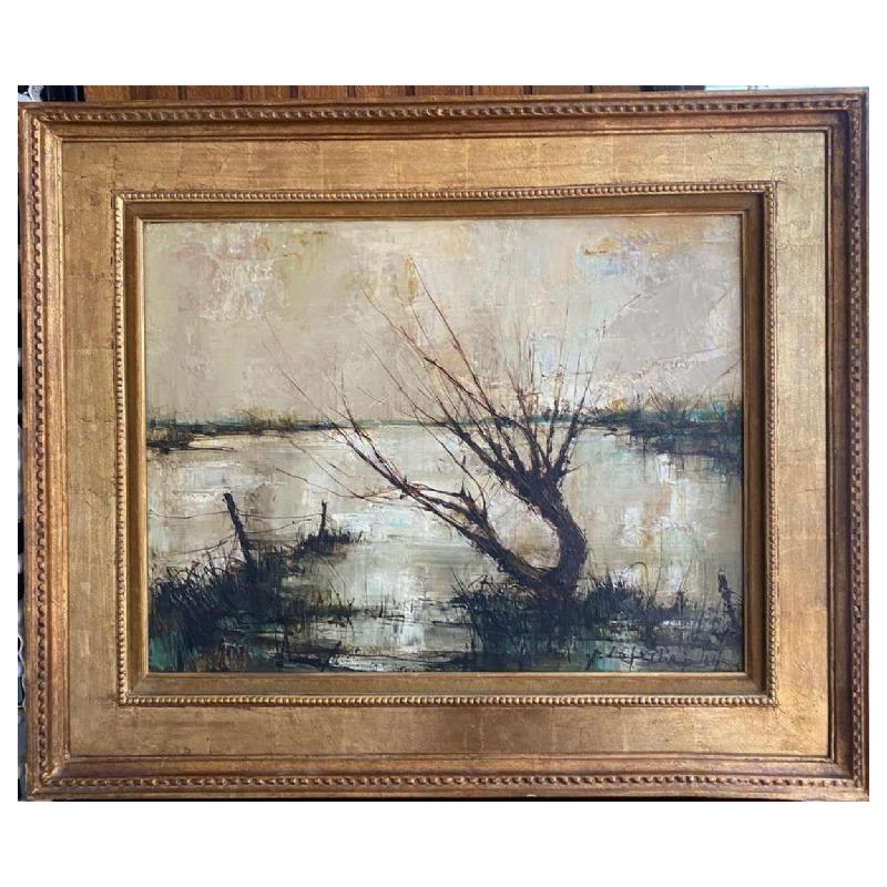 Pierre Letellier, landscape painting, oil on canvas