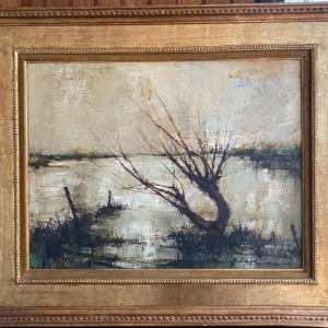 Pierre Letellier, landscape painting, oil on canvas