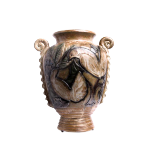 Roger GUERIN, vase en grès à décor d’oiseaux, 1945