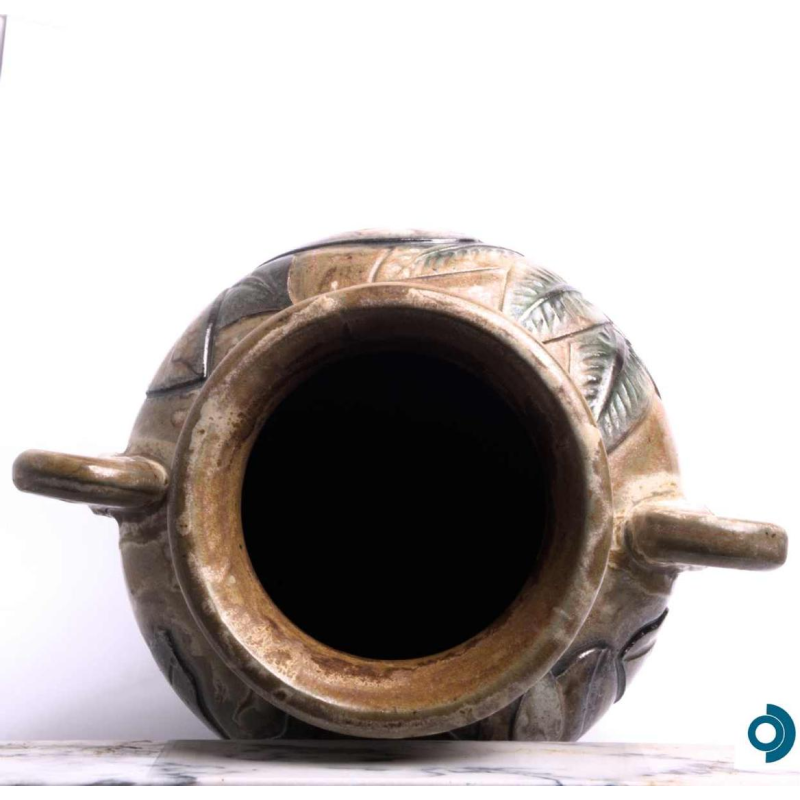 Roger GUERIN (1896 - 1954), aardewerk vaas gedecoreerd met vogels, 1945