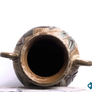 Roger GUERIN, vase en grès à décor d’oiseaux, 1945