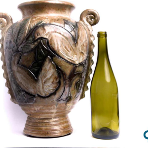 Roger GUERIN (1896 - 1954), stoneware vase decorated with birds, 1945