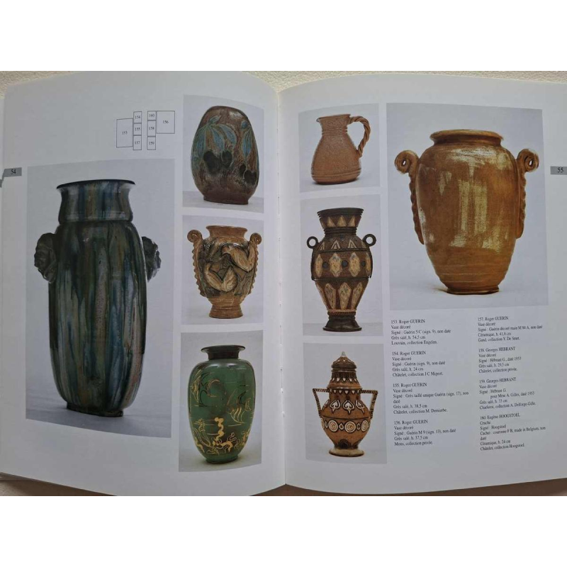 Roger GUERIN, vase en grès à décor d’oiseaux, 1945