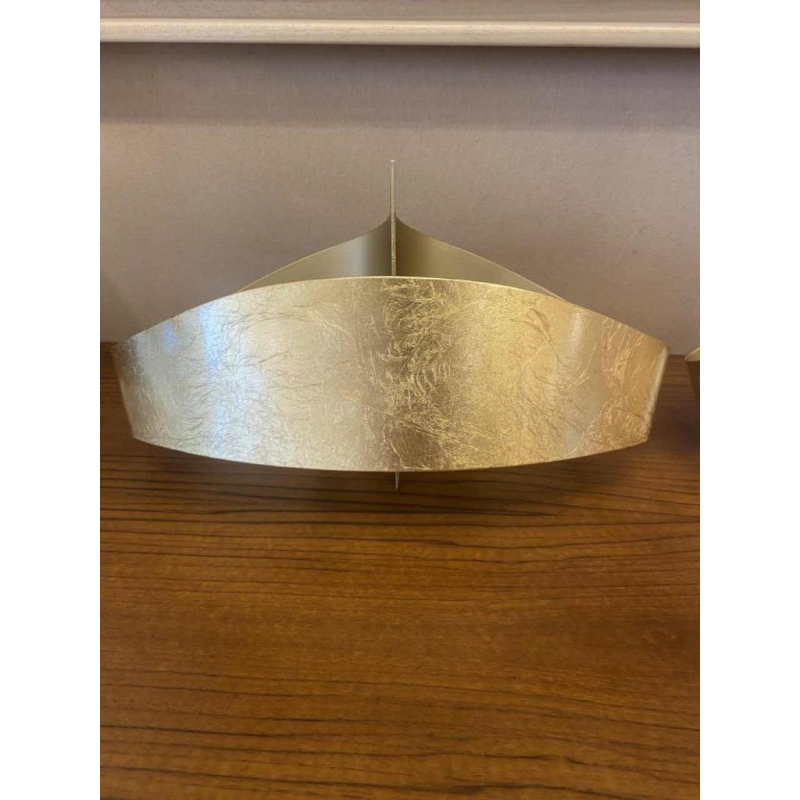 Pair of brushed brass wall lights